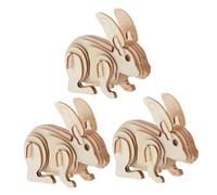 BEBEMOKO 3 Pezzi Diy Unfinished Animal Model For Easy Assembly Craft For Coloring And Creative Parent Child Interaction