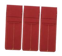 BEBEMOKO 3pezzi Portapenne Pelle Pu Vintage Per Medici e Da Protettori Di Penna Riutilizzabili e Compatti Astucci Per Penne Stile Retro Colore
