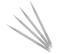 BEBEMOKO 4 pezzi Spingi Cuticole in Acciaio Inossidabile Doppio Punta Ergonomico Strumento Manicure Pedicure per Unghie Naturali e Ricostruite Impugnatura Antiscivolo e Superficie Liscia