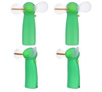 BEBEMOKO 4 pezzi Ventilatore da Scrivania Mini Portatile LED Sfumature Colorate Soffice in PVC Sicuro Silenzioso Leggero e per Casa e Ufficio Design Automatico Pattern Senza Colore Casuale