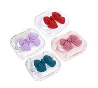 BEBEMOKO 4sets Custodia per Lenti Contatto Graziosa di Piccoli Organizer Portatile Scatola Decorativa per Riporre Lenti Sigillata Ermeticamente Strumenti per Viaggio