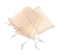 BEBEMOKO 5pezzi Porta Saponetta in Sisal Con Coulisse Sacchetto Per Doccia Multiuso Esfoliante Naturale Per Corpo e Viso Supporto Per Sapone e Shampoo Beige