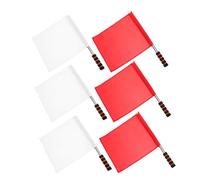 BEBEMOKO 6 Pezzi Bandiere Ufficiali per Arbitri con Manico in Schiuma, Tessuto Resistente, per Eventi Sportivi e Segnalazione Durante Partite di Calcio