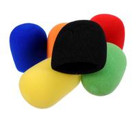BEBEMOKO 6 pezzi Copri Microfono Imbottito Antivento per Microfono Portatile Copertura Morbida e Resistente per Microfoni Handheld Riduce Rumore e Soffi Adatto per Karaoke e Performance
