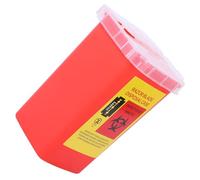 BEBEMOKO Contenitore per Lame di Smaltimento Sicuro in Plastica Abs Rosso Coperchio a Scatto per Rasoio, Custodia per Oggetti Taglienti Usati, per Saloni di Barbiere e Bellezza