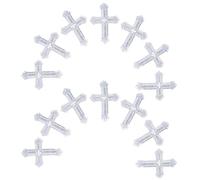 BEBEMOKO Coriandoli Tavola Forma di Croce Argento Glitterato per Battesimi Comunioni Compleanni Decorazioni Feste Versatili Facili da Spargere e Pulire