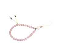 BEBEMOKO Cristallo Naturale con Perline Ciondolo Elegante per Smartphone e Borse Accessorio Perduta e Rimovibile per