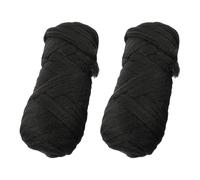 BEBEMOKO Filo per Parrucca in Polipropilene 2 Pezzi Nero Filo per Chioma Intrecciati Lunghi e Lisci Accessorio per Parrucche da Donna Resistente e Riutilizzabile Adatto per Feste e