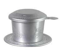 BEBEMOKO Filtro Per Caffè Vietnamita in Alluminio Portatile, Set Per Caffè a Goccia Motivo Vintage, Per Viaggi e Attività All’aperto