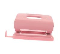 BEBEMOKO Perforatrice Manuale da Scrivania per Fogli Sciolti Strumento da Ufficio per Studenti e Scuole Colore Rosa Facile da Usare per Carta e Materiali Vari