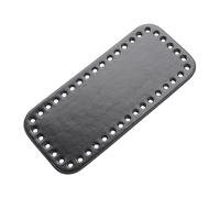 BEBEMOKO Piastra Inferiore per Borse PU per Uncinetto Base Fai da Te con Laminazione Lucida Accessori per Cucito e Realizzazione Borse Nera