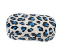 BEBEMOKO Scatola Porta Lenti Pu Leopardato Organizer Compatto Per Viaggi Contenitorper Lenti Contatto Design Professionale e Antipolvere Facile Da Trasportare