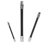 BEBEMOKO Set 3 Pezzi Barre di Estensione Flessibili per Prese 1/4-3/8-1/2 Molla in Acciaio, Prolunga Pieghevole per Utensili Manuali, Uso Professionale e Manutenzione Industriale