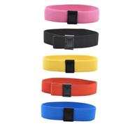 BEBEMOKO Set 5 Pezzi Cinghie Elastiche Colorate per Fissaggio Lunch Box, Cinghie Resistenti Multifunzione Fibbia Porta Posate, Accessori Compatti per Pasti Fuori Casa