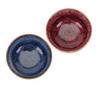 BEBEMOKO Set da 2 Tazze da Tè in Ceramica Stile Kung Fu Tazze da Tè Decorative Fondo Stabile per Uso Domestico Servizio Delicato per Degustazione e Puer Colore Casuale