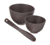 BEBEMOKO Set da 3 Pezzi Ciotole in Silicone per Fusione della Cera con Applicatore, Contenitore Antiaderente per Maschere Fai da Te, per Uso Professionale e Domestico nella Cura del Viso