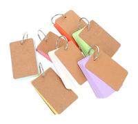 BEBEMOKO Set da 7 Flashcard Vuote Multicolore Anello Schede Didattiche per Studiare e Promemoria Carta Liscia Formato Tascabile per Studenti Famiglia e Uso Quotidiano