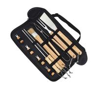 BEBEMOKO Utensili Per Grigliate Da Utensili Da Portatili Set Per Barbecue Spatola Per Grigliate Forchetta Per Pinza Per Taglierina Con Borsa Per Trasporto