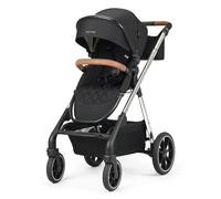 Beberoad RX Passeggino 3 in 1, passeggino pieghevole, seggiolino reversibile per bambini con organizer, parapioggia, parasole e zanzare, copertura 2 in 1 e grande cestino, nero