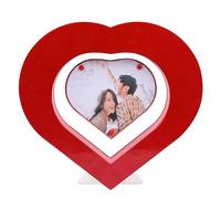 BEBEVOGUE Cornice per foto galleggiante a levitazione magnetica con luce a LED Cornice rotante a forma di cuore moderno espositore creativo regali di compleanno bambini famiglia casa ufficio scrivania