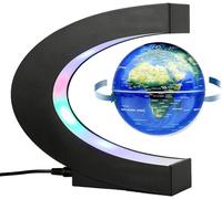 BEBEVOGUE Globo fluttuante a levitazione magnetica con luce LED anti gravità levitante mappa del mondo ufficio casa camera da letto scrivania gadget decorazione unico regalo di compleanno per uomini