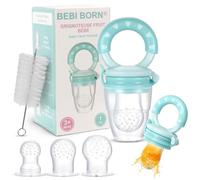 Bebi Born Ciuccio Frutta Neonati Evolutivo in Silicone Senza BPA - Tettarella Sicura per la Scoperta dei Cibi Ssolidi - 3 Misure 4-24 Mesi - Allevia il Dolore alle Gengive - Blu