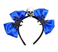 BEBIKR Cerchietto per capelli da donna, con teschio, realizzato a mano, per Halloween, feste di compleanno, cosplay