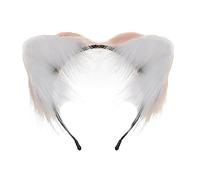 BEBIKR Cerchietto per capelli da donna, fatto a mano, con orecchie di volpi, per Halloween, Halloween, Halloween, carnevale, cosplay, accessori per capelli