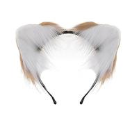 BEBIKR Cerchietto per capelli da donna, fatto a mano, con orecchie di volpi, per Halloween, Halloween, Halloween, carnevale, cosplay, accessori per capelli