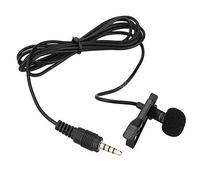 BEBIKR Microfono con clip da bavero esterno da 3,5 mm per microfono con clip da bavero per altoparlante telefono computer da 1,5 m Cavo lungo braccio microfono