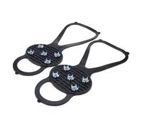 BEBIKR Tacchetti da ghiaccio Traction da neve Ramponi a 5 denti antiscivolo Scarpe da neve Punte Artiglio Arrampicata Escursionismo Coperture 5 denti Pinza per ghiaccio per scarpe antiscivolo