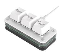 BEBIKR Tastiera da gioco personalizzabile con 3 tasti Macropad Tastiera di programmazione e illuminazione perfetta per Photoshops Editing Tastiera meccanica Hot Swap