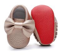 Bebila Suola morbida Baby Mocassini - Frange Baby Ragazze Ragazzi Scarpe Mary Jane Flats Estate Bambino Scarpe, gold, 0-3 mesi
