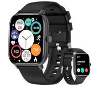 Bebinca Orologio da donna e da uomo con funzione telefono, touch screen quadrato HD da 1,85", tracker di attività, IP68 impermeabile/frequenza cardiaca/120+ modalità sportive per Android iOS (Nero)