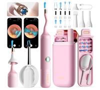 Bebird Pro Otoscopio Earsight Plus, 1920P HD Regolatore auricolare con Telecamera, Otorino con luce, Auricolatore auricolare con scatola portatile per viaggi, Bambini, iOS, Android (Rosa)