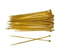 BeBo - Fascette stringicavo dorate, 4,8 x 290 mm, 100 pezzi, stabili e versatili per interni ed esterni, fissaggio accattivante, per la casa e l'artigianato