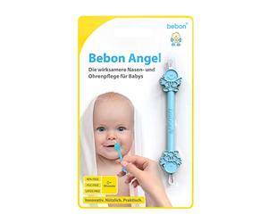 bebon BEB2001 Angel - il migliore detergente per naso e orecchie per neonati, visibilmente più efficace di aspiratore nasale/naso, blu