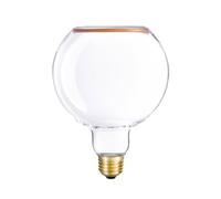 BeBulbs Lampadina LED globo Ghost Line G125 (E27, 125 mm, trasparente, 4,5W, 2200K, dimmerabile) - Luce calda effetto candela - Filamento sospeso per un’atmosfera rétro