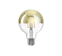 BeBulbs Lampadina LED globo mezza sfera oro G95 (E27, 7W, 650 lm, 2700K, dimmerabile) - Rivestimento dorato antiabbagliamento - Luce calda regolabile per ambienti