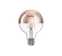 BeBulbs Lampadina LED globo mezza sfera rame G95 (E27, 7W, 650 lm, 2700K, dimmerabile) - Rivestimento in rame decorativo - Luce calda regolabile