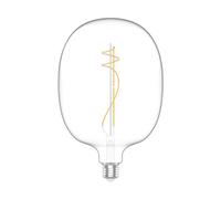 BeBulbs Lampadina LED Trasparente 10W 1100Lm E27 2700K Dimmerabile (Trasparente Ovale 170)