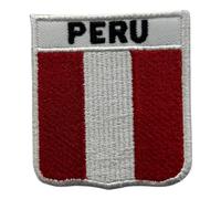 Bebuz, Toppa ricamata con bandiera del Perù, da applicare con ferro da stiro, da cucire, per giacche, cappelli, borse, uniformi militari
