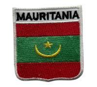 Bebuz - Toppa ricamata con bandiera della Mauritania, da applicare con ferro da stiro, da cucire, per giacche, cappelli, borse, uniformi militari
