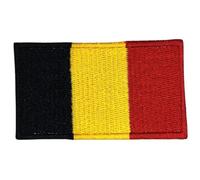 BeBuz Toppa ricamata con bandiera di tutti i paesi, da applicare con ferro da stiro, da cucire, per giacche, zaini, cappelli, artigianato fai da te (bandiera del Belgio)