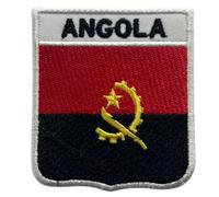 Bebuz, Toppa ricamata con bandiera nazionale dell'Angola, da applicare con ferro da stiro, da cucire, per giacche, cappelli, borse, uniformi militari