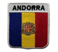 Bebuz - Toppa ricamata con bandiera nazionale di Andorra, da applicare con ferro da stiro, da cucire, per giacche, cappelli, borse, uniformi militari