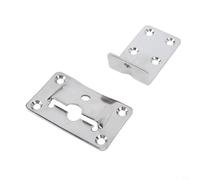 Bebykilemi 1 paio di staffe da tavolo rimovibili per camper, yacht e uso marino, staffa di montaggio da tavolo in acciaio inossidabile 304 con design salvaspazio, argento 9,94 x 6,9 cm