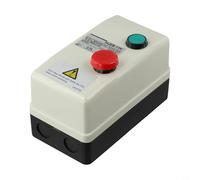 Bebykilemi 1 pz controllo 3 fasi magnetico motore elettrico starter interruttore compressore protezione da sovraccarico IP55 acqua per impermeabile con motore 380 V (bianco nero) (1,8-2,7 A)