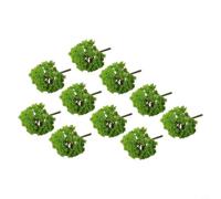 Bebykilemi 10 alberi di plastica verde da 7 cm e 9 cm per modellismo ferroviario in scala OO e layout di paesaggi di guerra (9 cm)