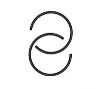 Bebykilemi 2 anelli a scatto per asse anteriore con clip a C per Ram 1500 2012-2017 in plastica nera OEM 68146592AA 1-1/4 di pollice di diametro 1/16 di pollice di spessore installare la sostituzione